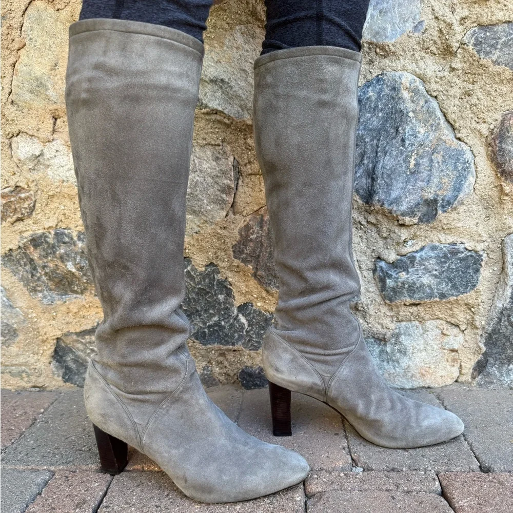 Cole Haan Nike Air Gray Suede Tall Boots Women’s 8.5 - Picture 4 of 13